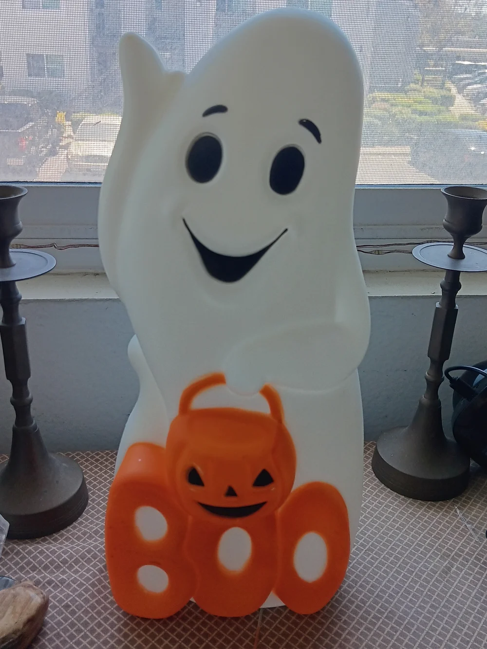 Blow Plastic Ghost Halloween Decor, Nwts, Lights Up, Vintage Feel.